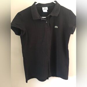 Lacoste Women’s Polo. Size 44.  Black Color.